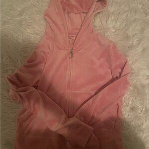 Juicy Couture Light Pink Velour Zip-Up Hoodie